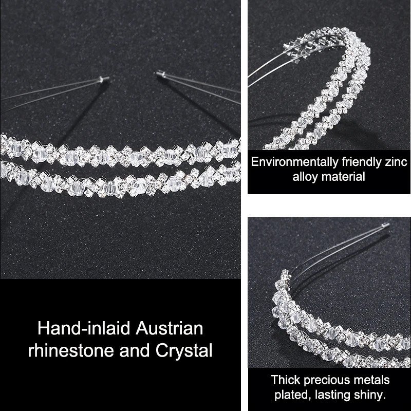 Miallo Crystal s Hairbands Tiaras Beads Crowns Wedding Party Prom Hair Accessorie Girls Fashion Head Jewelry 250804
