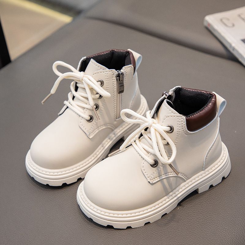 Baby Kids Short Boots for Boys Girls Autumn Winter Children Leather Shoes Cutefeet Fashion Toddler Girls Boots Anti Slip Kids Snow Shoes Sizes 21 - 32