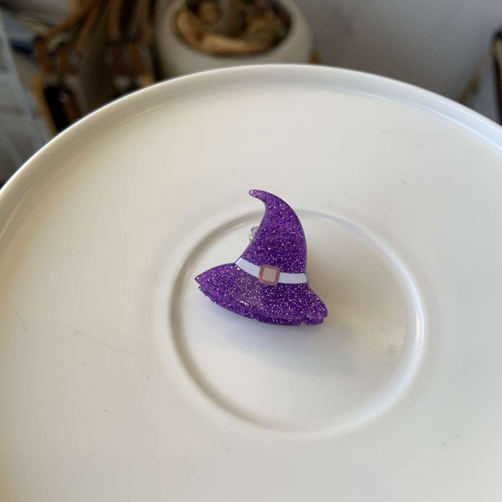 Korean New Halloween Ins High-end Acetate Small Bangs Broken Hair Claw Clip Pumpkin Ghost Hairpin