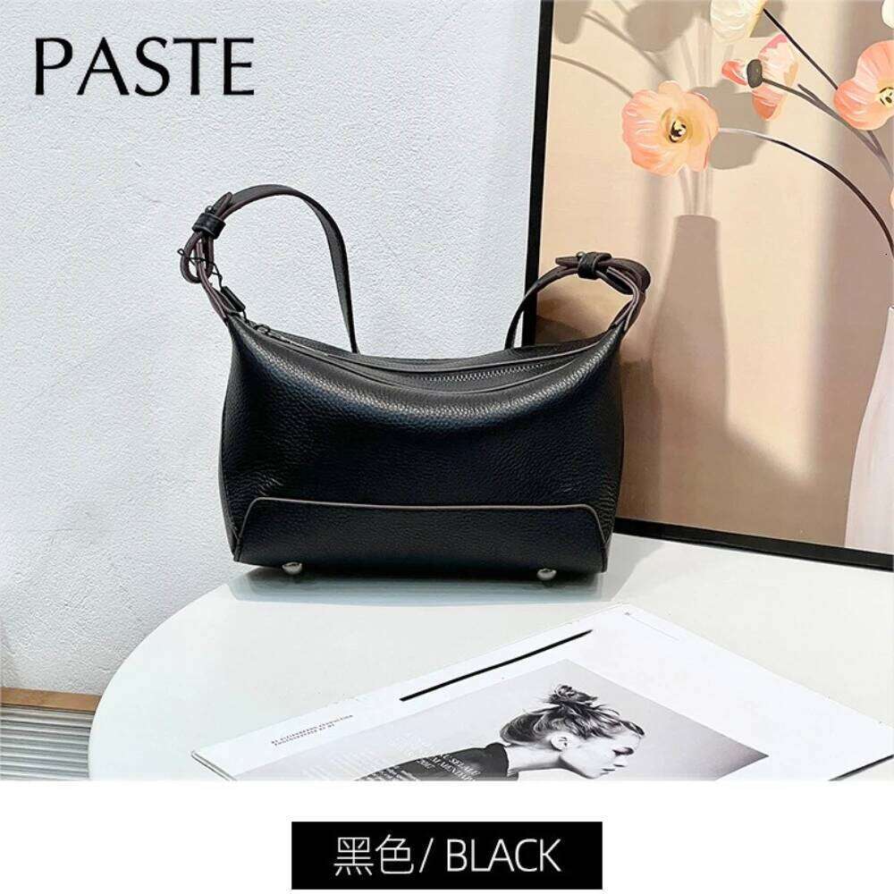 2025 Rare Leisure Lavender Commuter Tote Light Weight Full Grain Cow Leather Women Handbag Small Daily-use Purse