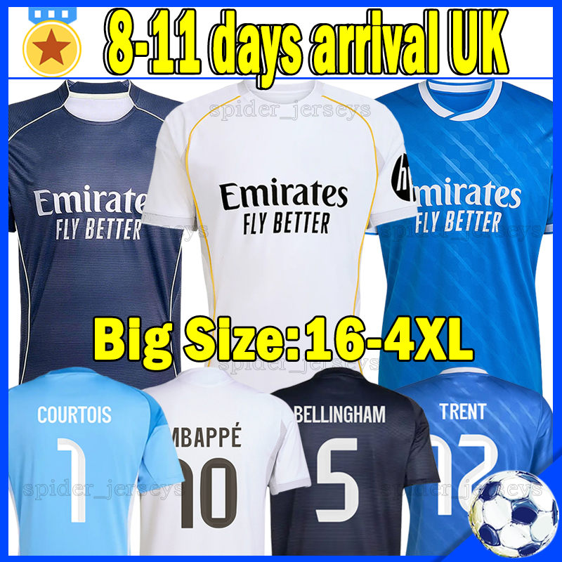 XXXL 4XL 25 26 RealMadrids VINI JR. soccer jerseys MBAPPE BELLINGHAM TRENT 2025 2026 CAMAVINGA BRAHIM GONZALO Goalkeeper COURTOIS Women Men Uniforms Kids Kits Sets