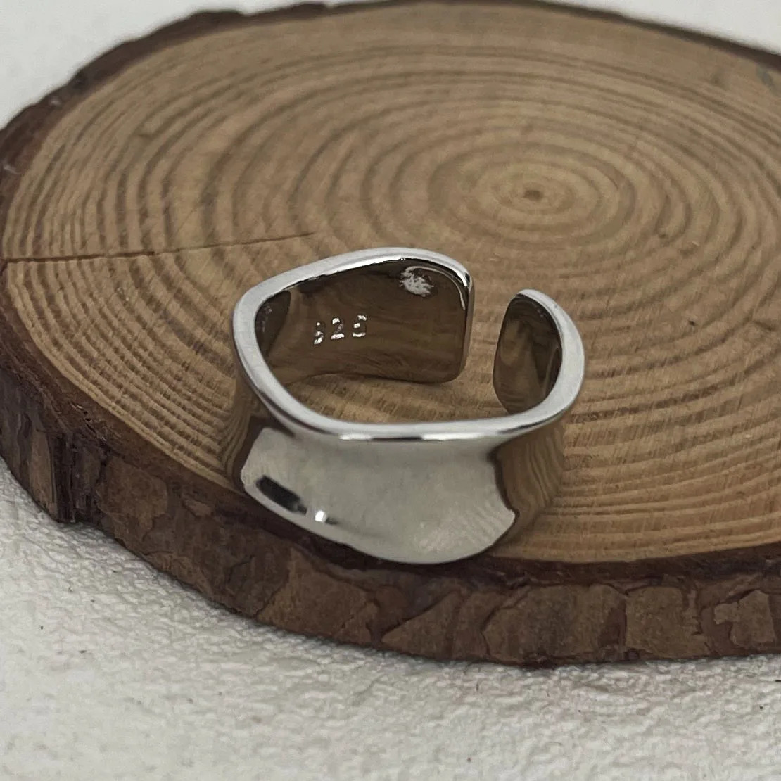 925 Sterling Silver Rings For Women Men Fine Jewelry Finger Adjustable Open Shinning Smooth For Party Birthday Gift 250805