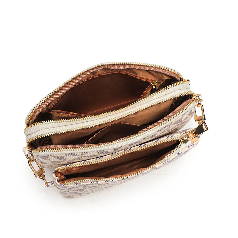 Free shipping cross-border fashion crossbody small bag, adjustable shoulder strap crossbody bag, windmill print camera bag, three-piece set, small squ