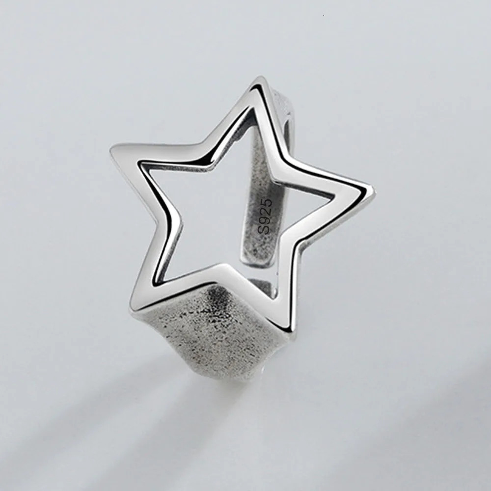 925 Sterling Silver Rings for Women Men Couple Minimalist Handmade Simple Star Ring Party Jewelry Gift Prevent Allergy 250805