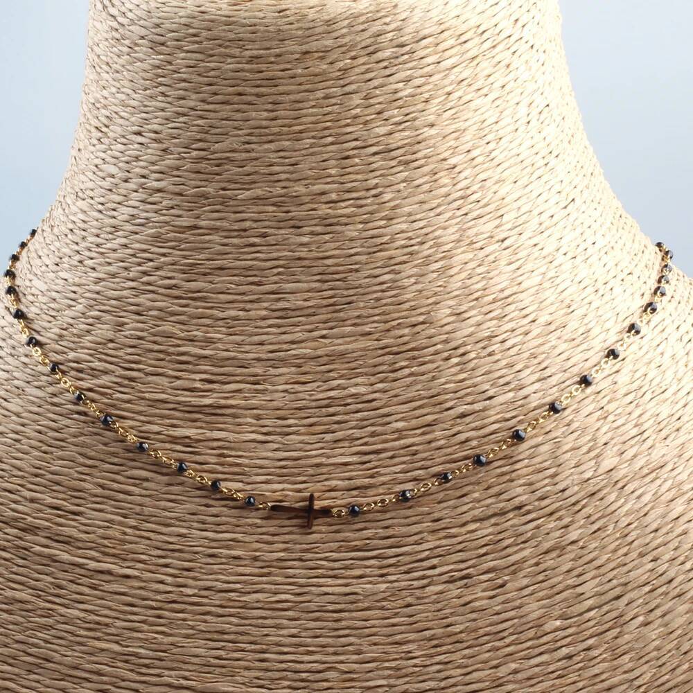 ZMZY New Bohemian Fashion Cute Cross Pendant for Women Stainless Steel Choker Necklace Gold Plated Bijoux Collares Jewelry for Women