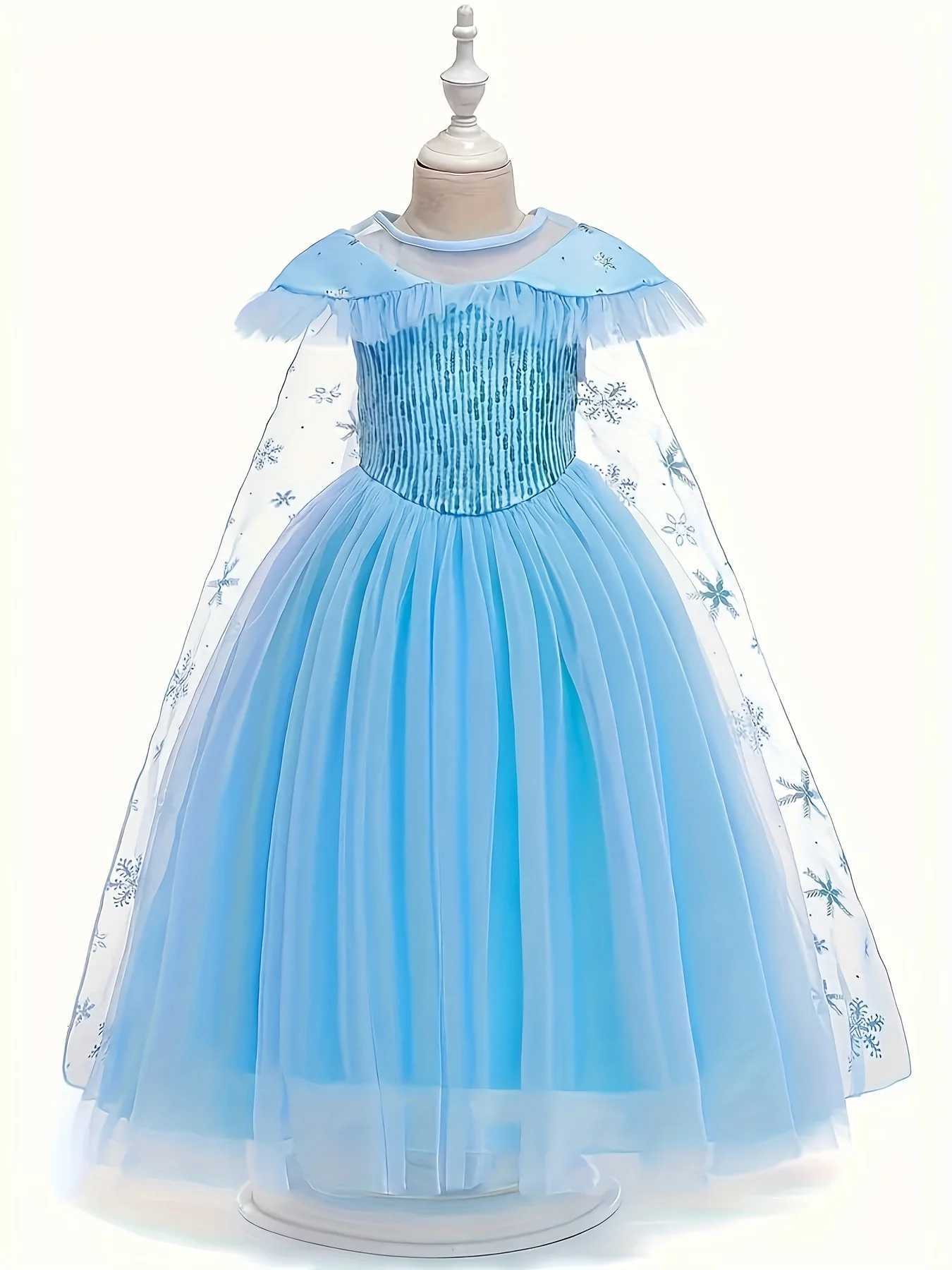 Stunning Frozen Elsa Dress with Led Light Girls Role Play Princess Apparel Toddler Light Up Fairy Elsa Classic Clothing W250811