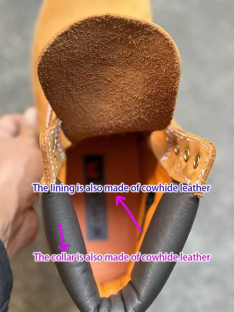 Men Fashion Outdoor Shoes Genuine Leather Boots 2025 Mens Casual Waterproof Boots W250811