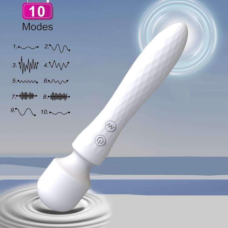 Powerful Dual Motor Vibrator Women AV Magic Wand G-Spot Massage Clitoral Stimulation 10 Vibration Modes for Adult Sex