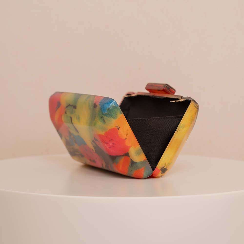 Evening Zebra Pattern Trendy Acrylic Shoulder Chain Bag for Women