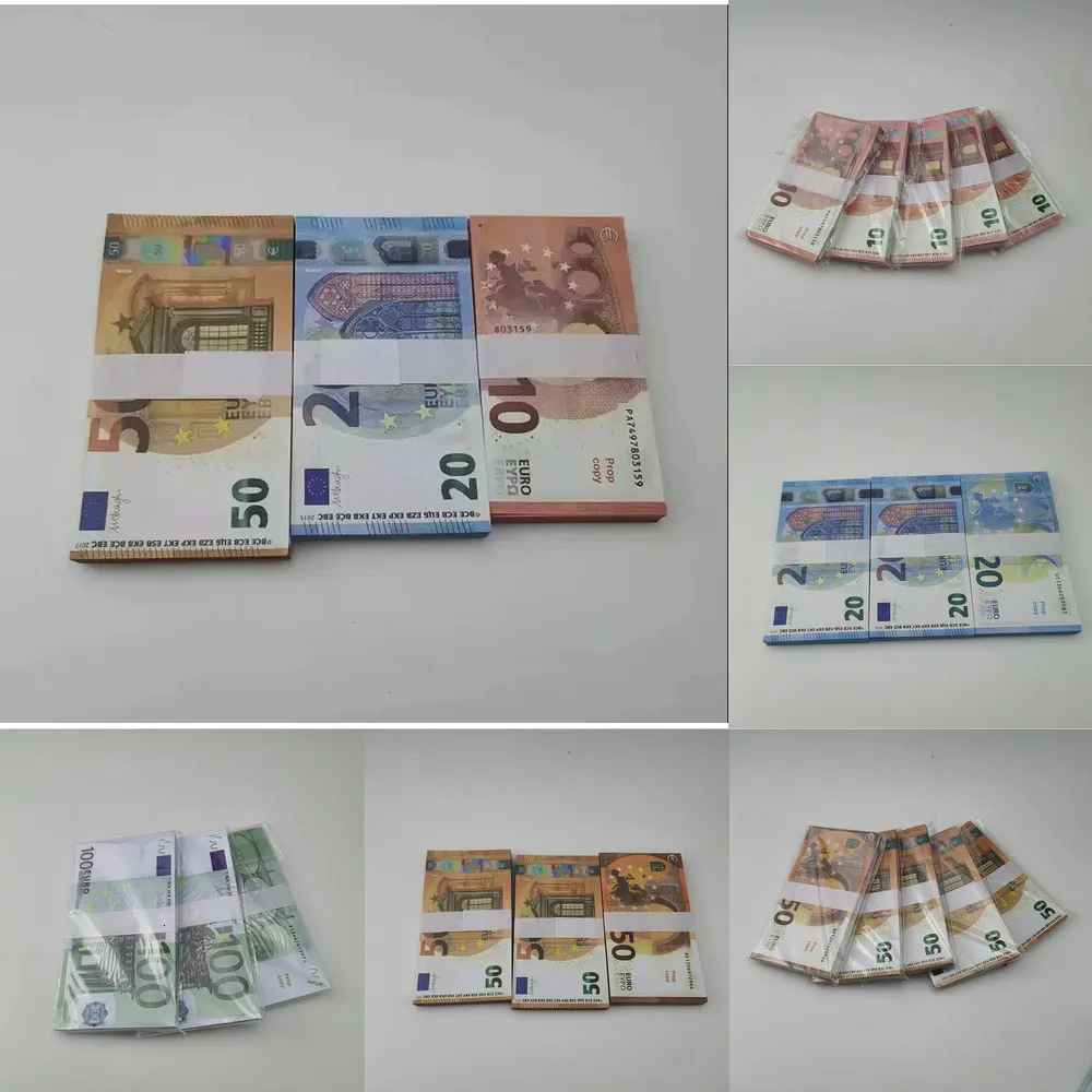 Prop Money copy 10 20 50 100 200 500 Party fake money notes faux billet euro play Collection Gifts 100PCS/Pack