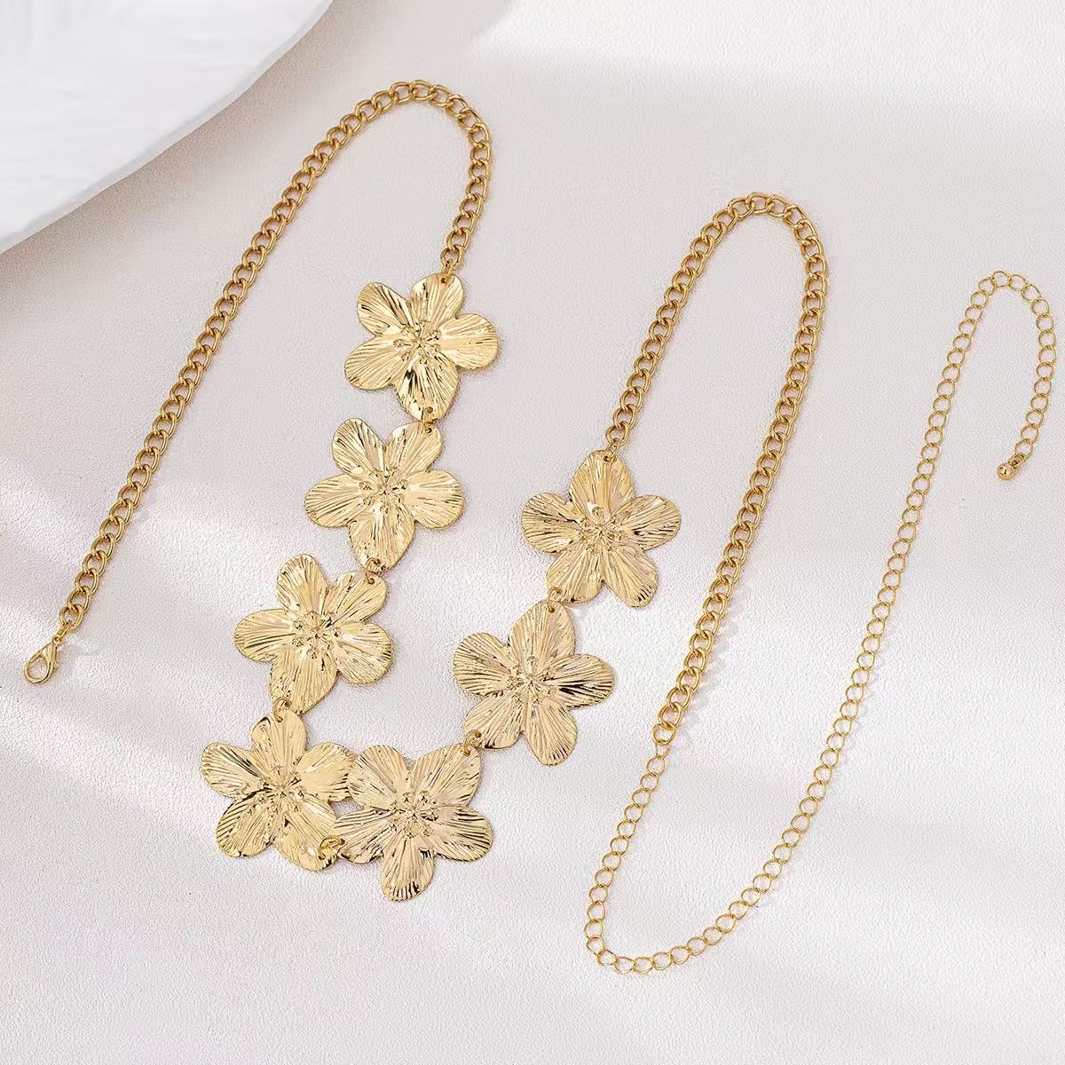 Personalized Multi-Color Starfish Flower Waist Chain Body Chain Women's Beach Holiday Accessories