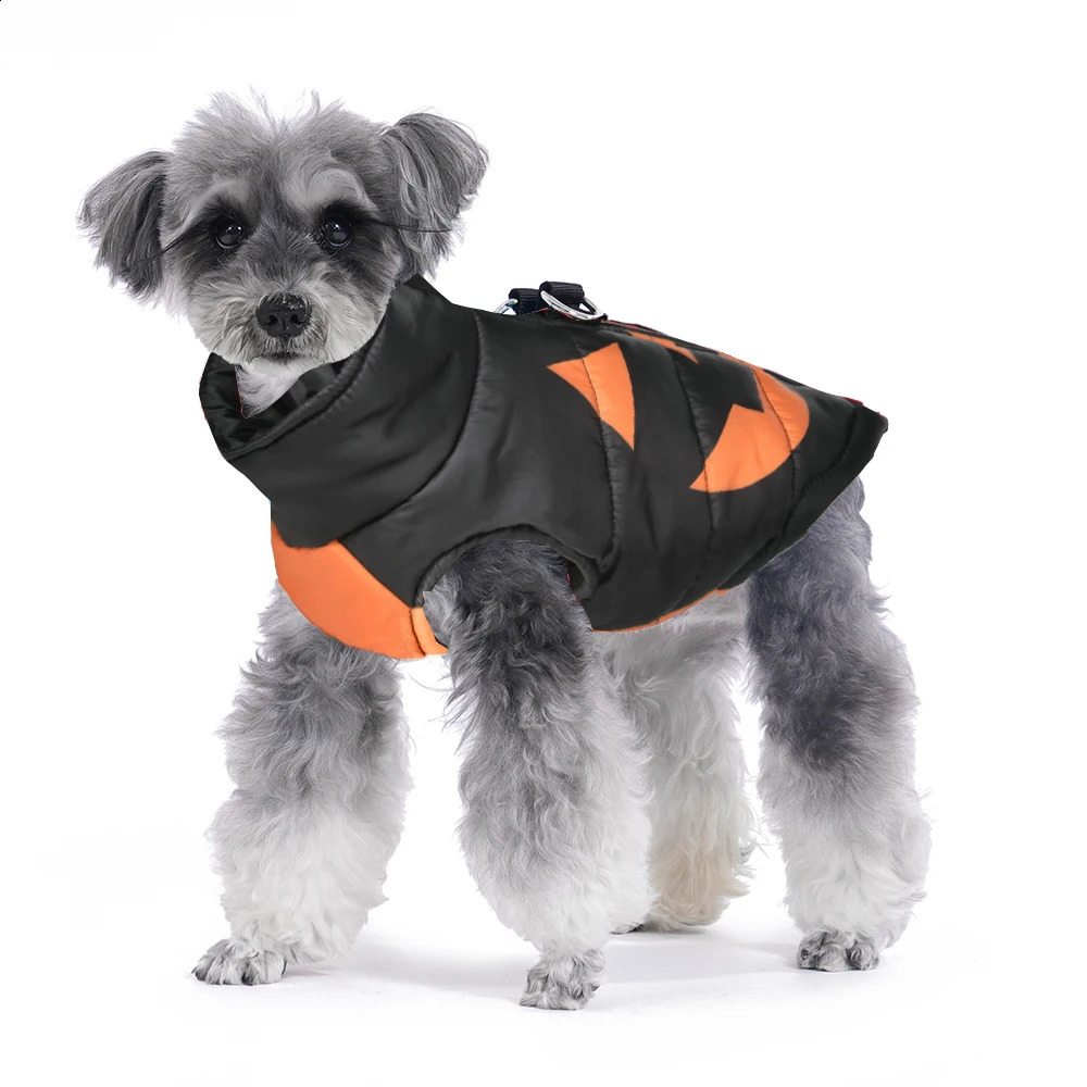 Halloween Dog Clothes Winter Warm Puppy Vest Jacket For Small Dogs Cats Outdoor Waterproof Pet Coat Chihuahua Costume Apparel 250806