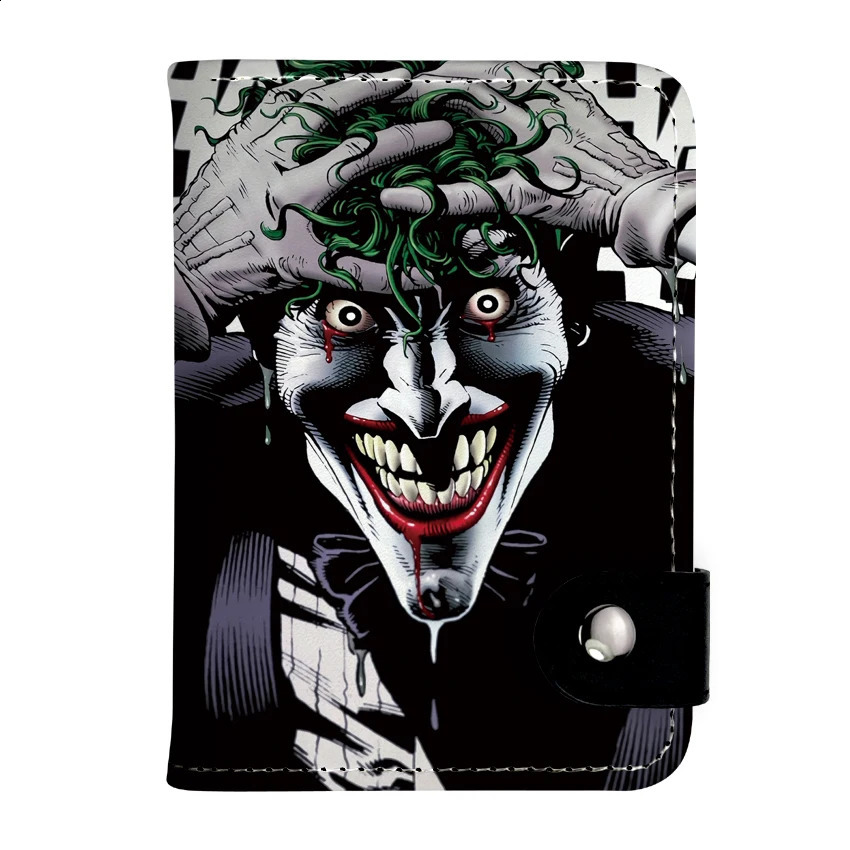 HAHAHA Printing Comics Cartoon Wallet HASP Short Purse with Zipper Pocket 250809