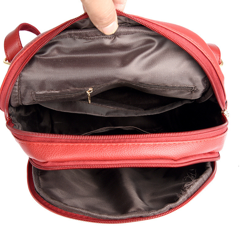 Simple for Women 2025 New Fashion Versatile Large Capacity Soft Leather Student School Bag Outdoor Travel Backpack ddmymoon