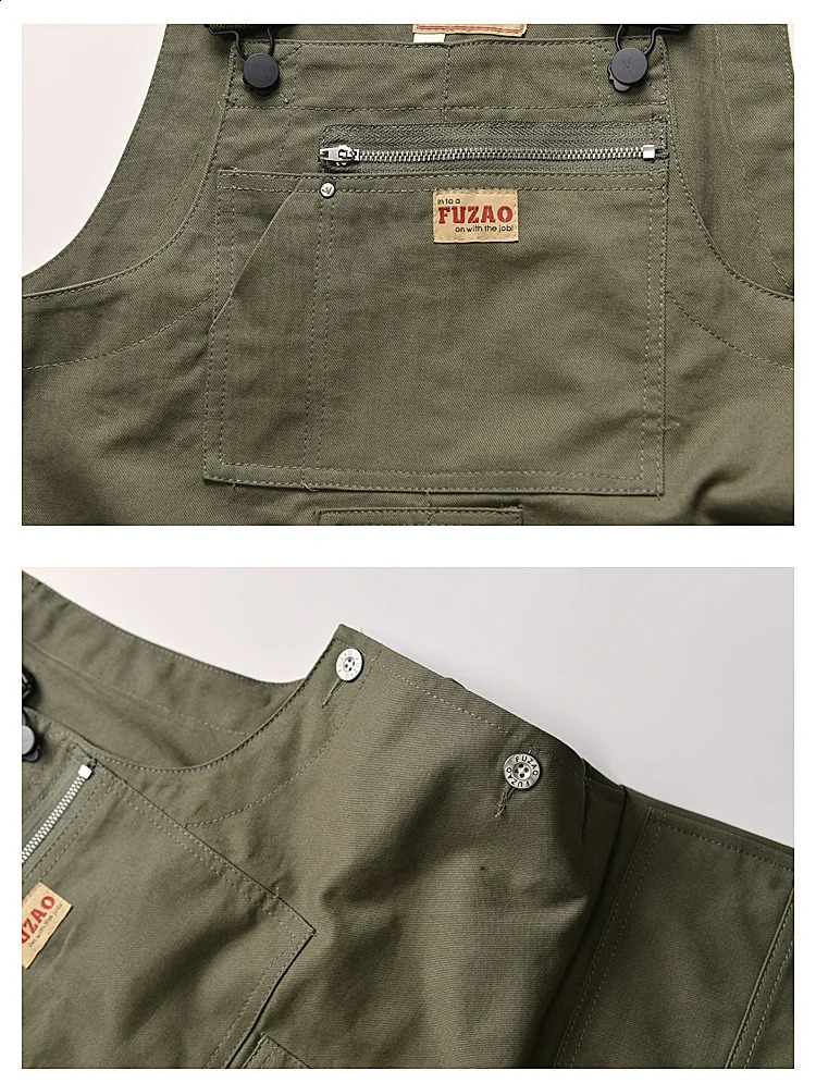 Amekaji Multipocket Overalls Mens Outdoor Workwear Clothes Retro Casual Loose Baggy Cargo Pants Trousers Work Jumpsuit Men 250729