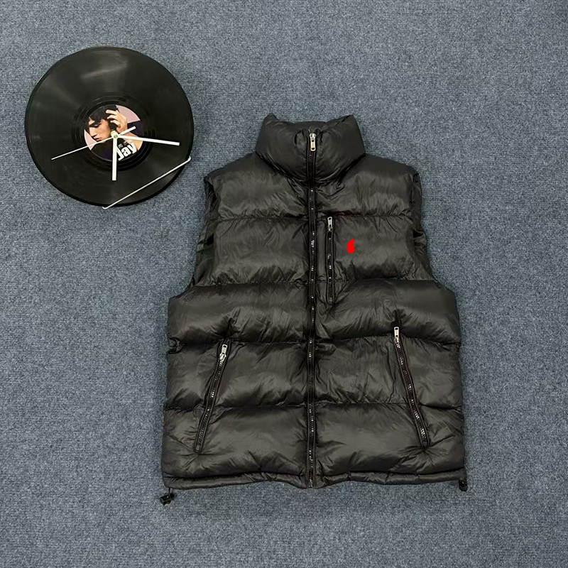 5A 2025 Puffer Polo Jacket for Men Embroidered Letter Design Thickened Warm Winter Coat Outdoor Hooded Waterproof Jacket