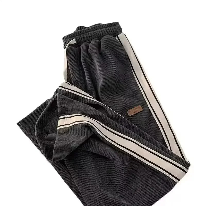 Spring Summer Casual Sports Trousers Straight-Leg Loose-Fit American Style Vintage Corduroy Thin Pants Trendy For Men 250811