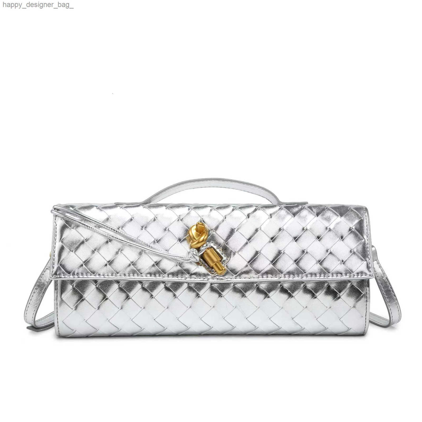 Famous brand gold Andiamo clutch Designer bags Womens woven leather crossbody bag straps Luxury handbags bag men Purses lady envelope flap Shoulder Evening bags T25