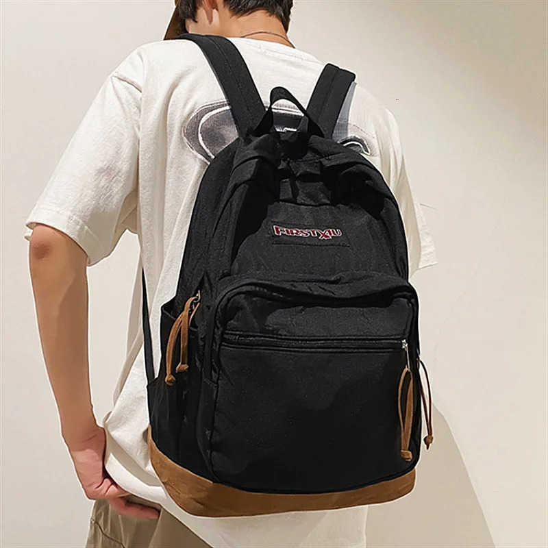 Mens Simple Backpack Mens Computer Bag Junior High School High School College Student Office Worker Casual Backpack Travel Bag T250811