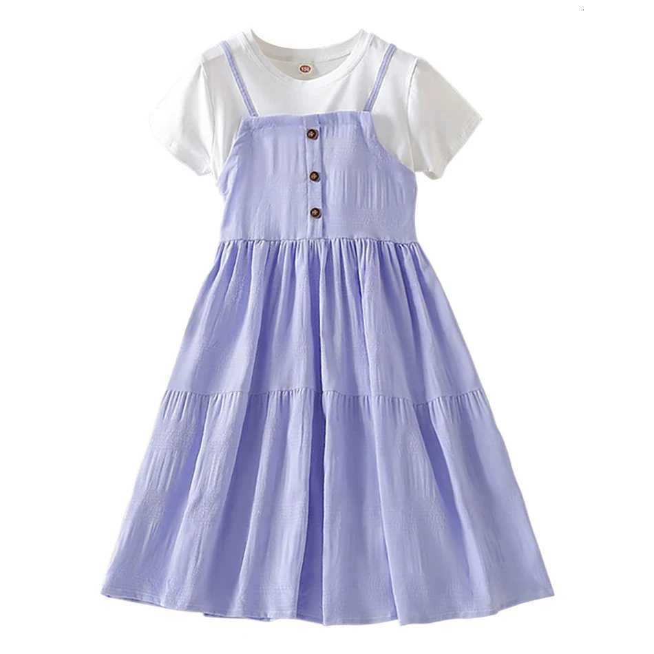 Girls Summer Dress 2025 New Fashion Princess Casual Sleeveless Party Ruffled Lightweight Breathable Childrens Clothing for Kids W250811