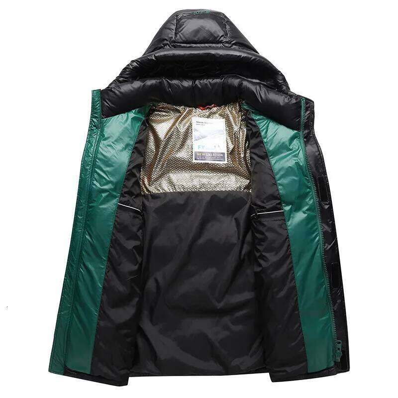2023 New Gloss Plush Winter Warm Jackets Windproof light Jacket Men 90% Duck Down Coat Male