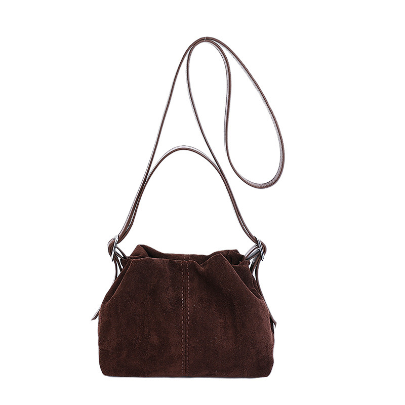 Suede Bucket Niche Crossbody for Women 2025 New Fashionable Handbag Shoulder Bag ddmymoon