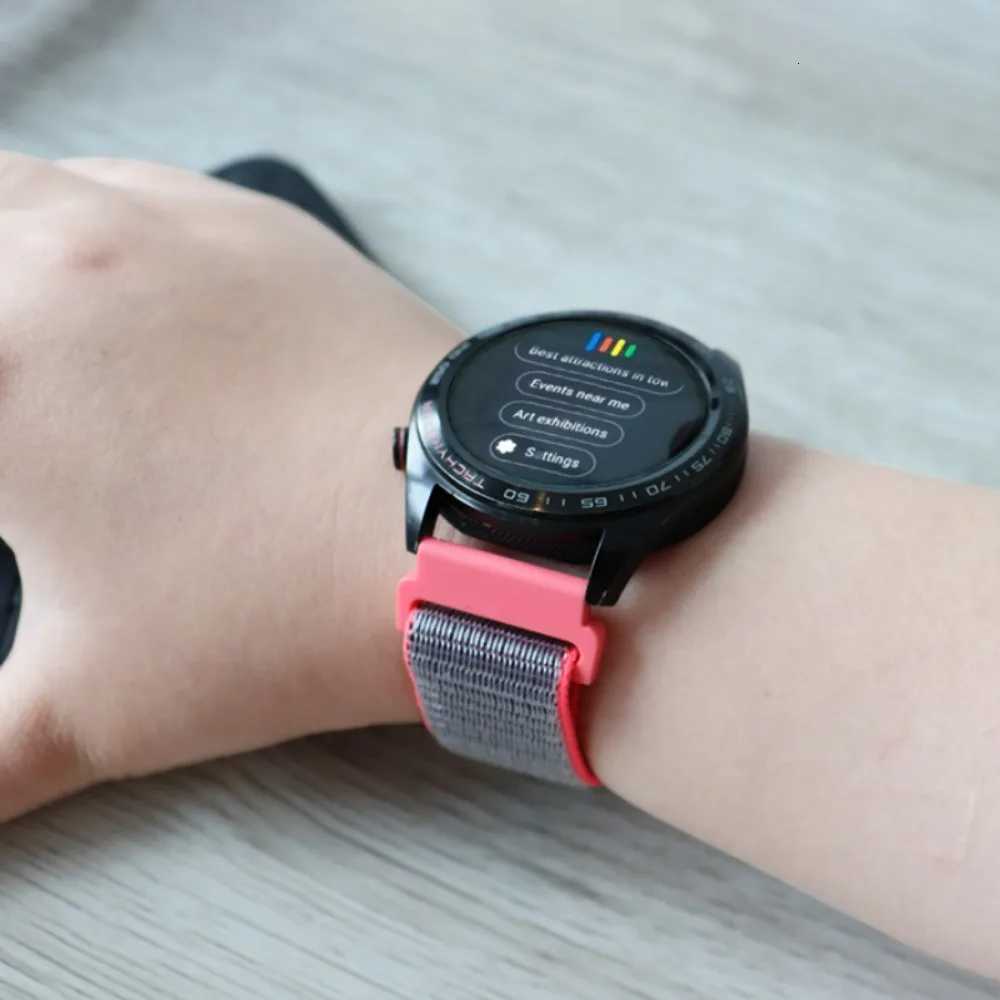 22mm 20mm Nylon Loop Strap for Samsung Galaxy Watch 3/4/5/6/Gear S3 Wristband for Huawei Watch 4/GT-2-3-Pro/Amazfit GTR/GTS Belt W250811