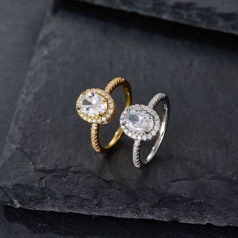 Elegant S925 Silver 6*8mm Moissanite Ring for Women Luxurious Jewelry with Unique Moissanite Gemstone