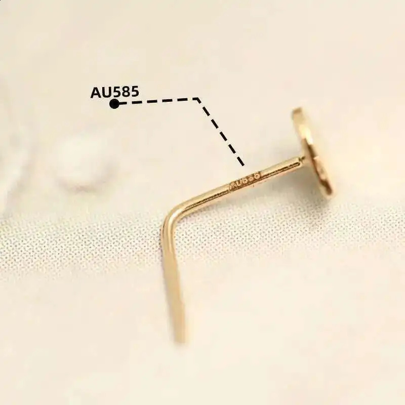 GOLDtutu 14K Gold Nose Ring Stud 20 Gauge L Shaped Nose Piercing Jewelry for Women and Men kj464 250807