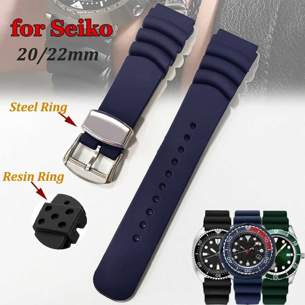 20mm 22mm Watchband Sport Bracelet for Seiko 5 skx007 skx013 Abalone Canned Prospex Resin Replacement Silicone Wristband W250811