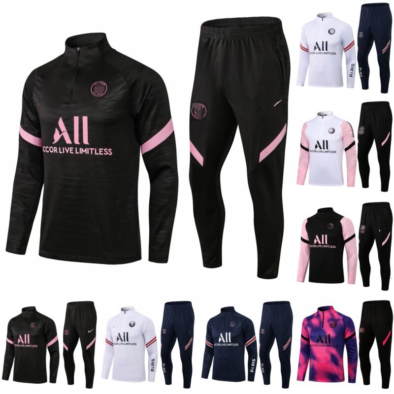 Adult Soccer Jerseys 2122 Bar l Autumn/winter Football Suit Long Sleeved kids Children's Half Zipper Training Pants Set