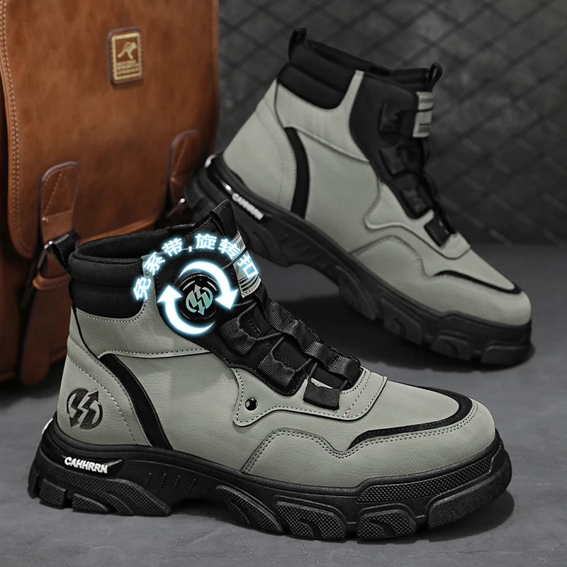 CYYTL Boots Winter Mens Shoes Casual Cowboy Combat Tactical Motorcycle Chelsea Ankle Work Leather Outdoor er Hiking 250805