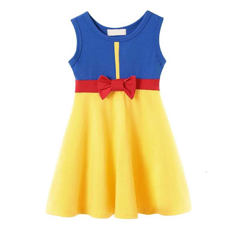 2025 New Summer Girls Cotton Casual Dress Children Elsa Anna Sleeveless A-Line Dress Baby Kids Princess Casual Clothing 2-8Y W250811