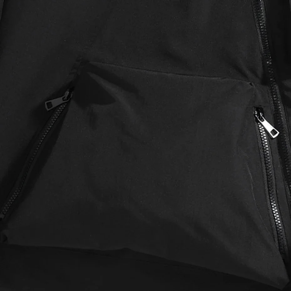 12XL Plus Size Jackets Mens Black Windbreaker Coat Spring Autumn Zipper Pockets Loose Fashion Casual Jacket for Male 250809