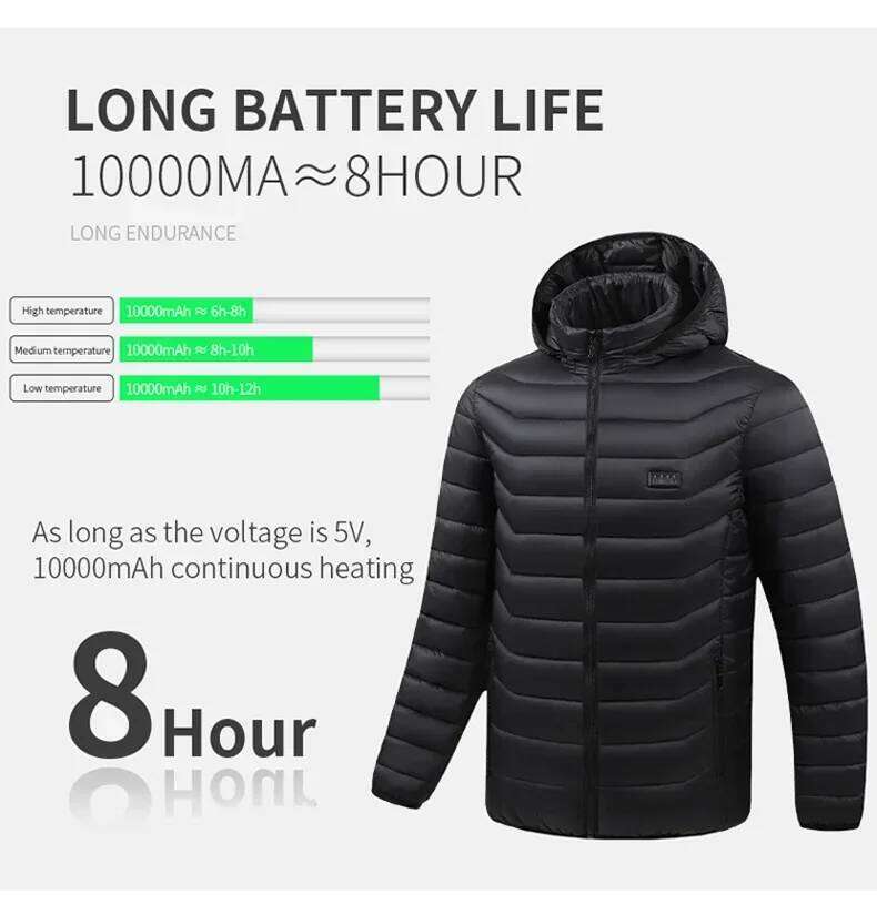 25 Areas Heated Men Women Usb Electric Self Heating Down Cotton Jacket Winter Parka Warm Camping Skiing Clothing