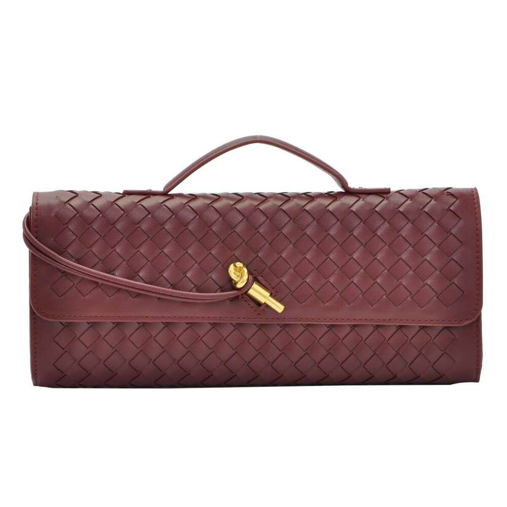 High-end Woven Single-shoulder Baguette Fashionable Exquisite Horizontal Clutch Evening Versatile Women's Crossbody Bag