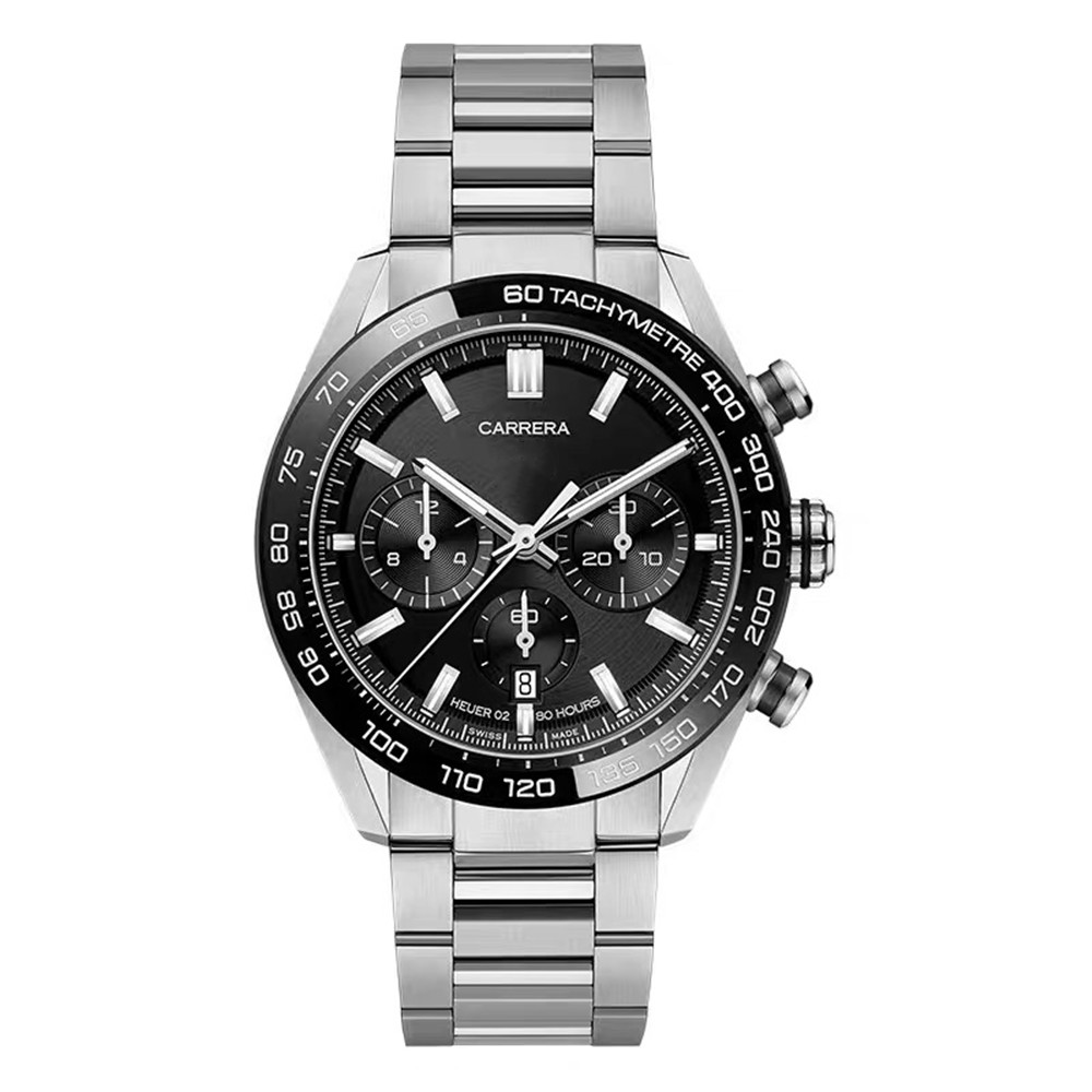 JASON007 TAGE Carrerax Series Multi-Function Chronograph Watches Men Leather Stainless Steel Strap Sapphire Mirror Calendar Quartz Casual Mens Watch Montre