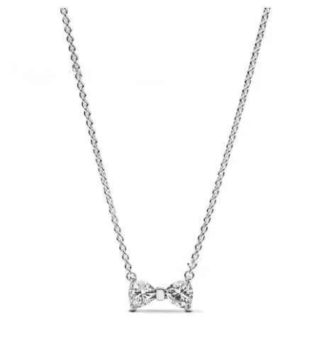 925 Sterling silver 2025 New Style Knotted Double Round Zircon Ring earrings bracelet Necklace Collarbone Chain Layered Necklace wholesale