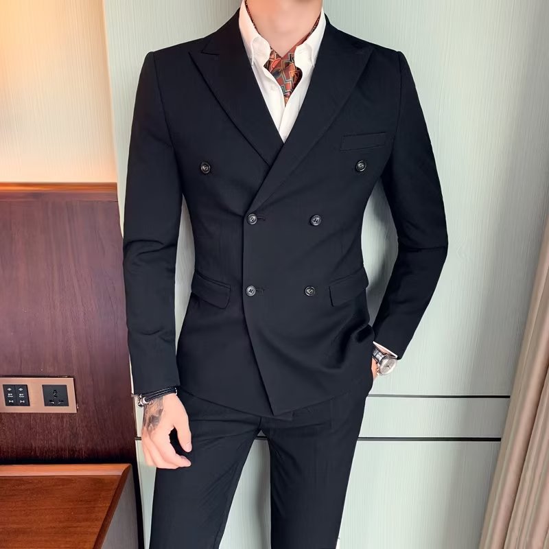 H830Men's suits slim Korean style trendy casual handsome groom wedding suit jacket