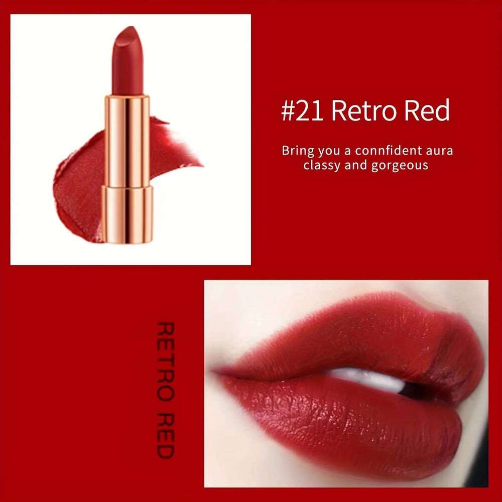 Long Lasting Mat Finish Lips Paints w/Retracting Pencil Design Packaged Inside Stylish Accessories