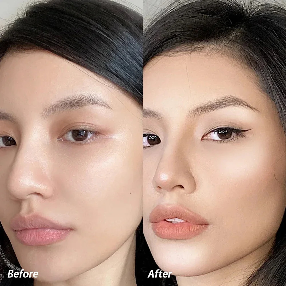 Matte Con Bronzer Stick 2 in 1 Highlighter Grey Brown Nose Shadow Cream Double-ended Brighten Highlighter Makeup Cosmetic 250805