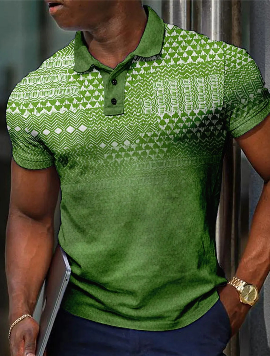 Fashion Mens Plaid Polo Shirts Golf Shirt Short Sleeve Collared Vintage Casual Vacation Wear Formal 250801