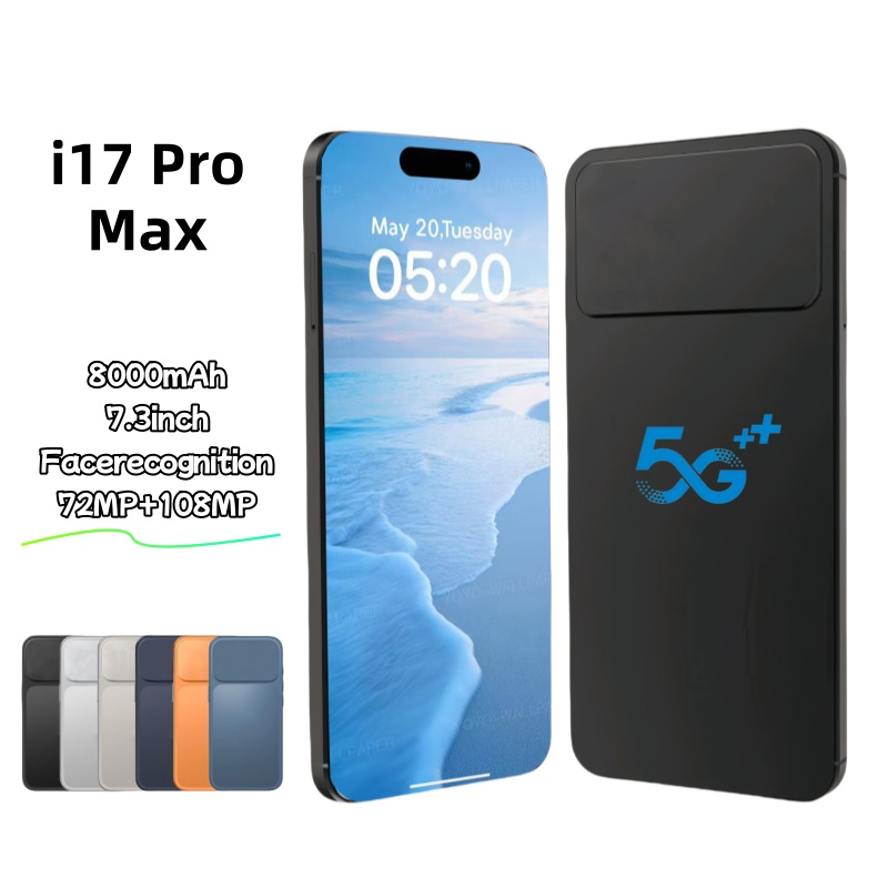 i16 i17 Pro Max 7.3-inch 5G smartphone, phone display 512GB 1TB camera 72MP 108MP with facial recognition Android smartphone US warehouse