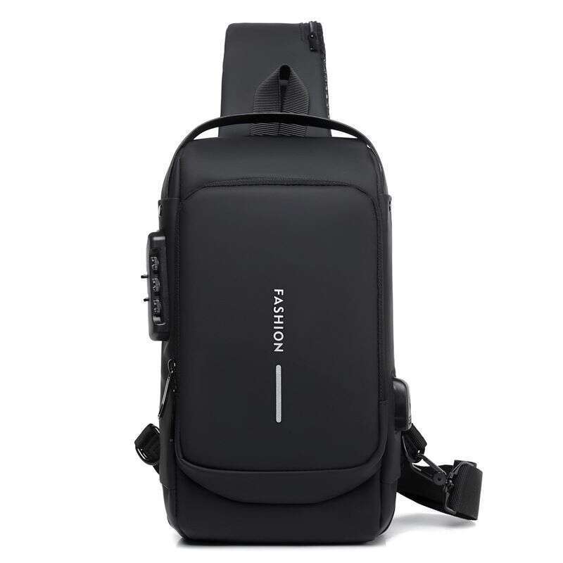 Men's Waist Waterproof Shoulder For Men, Messenger Bag, High-Grade Anti-Theft Usb Charging, Cycling Large-Capacity Business Chest Bag