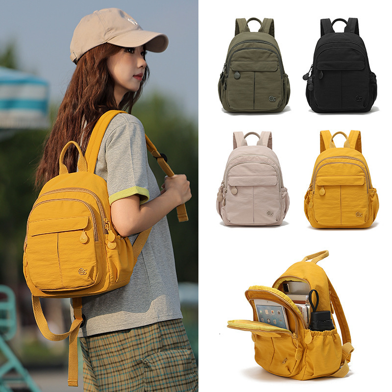 Waterproof Nylon Cloth Women 2025 New Lightweight Casual Student Schoolbag Travel Large Capacity Backpack ddmymoon