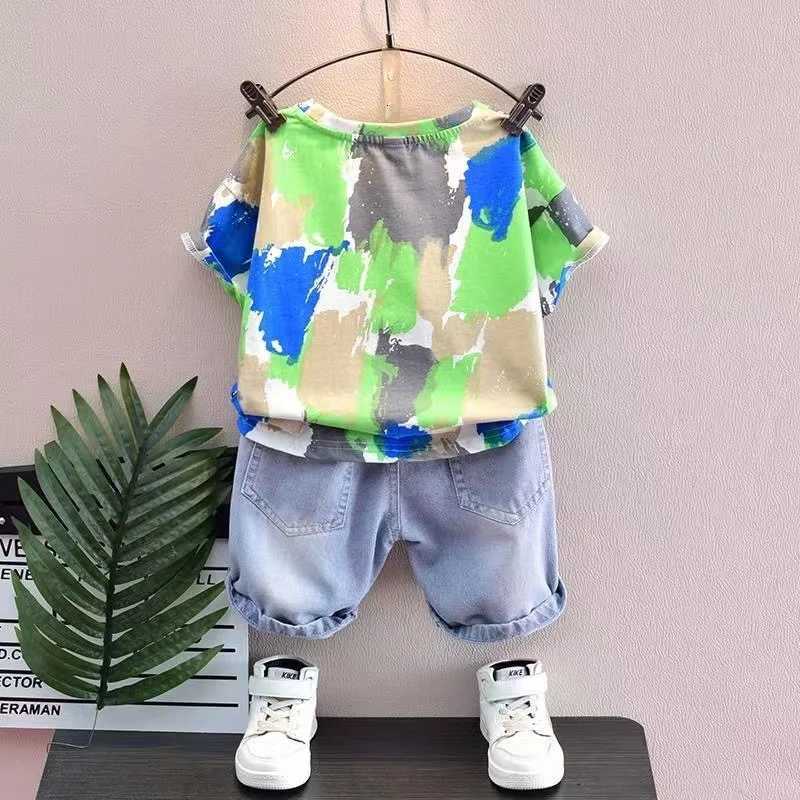 Summer Tracksuit For Boys Set Boy Letter Boy Children Clothing Two Piece Set Kids Outfits 2024 New Kids Outfits Z250811