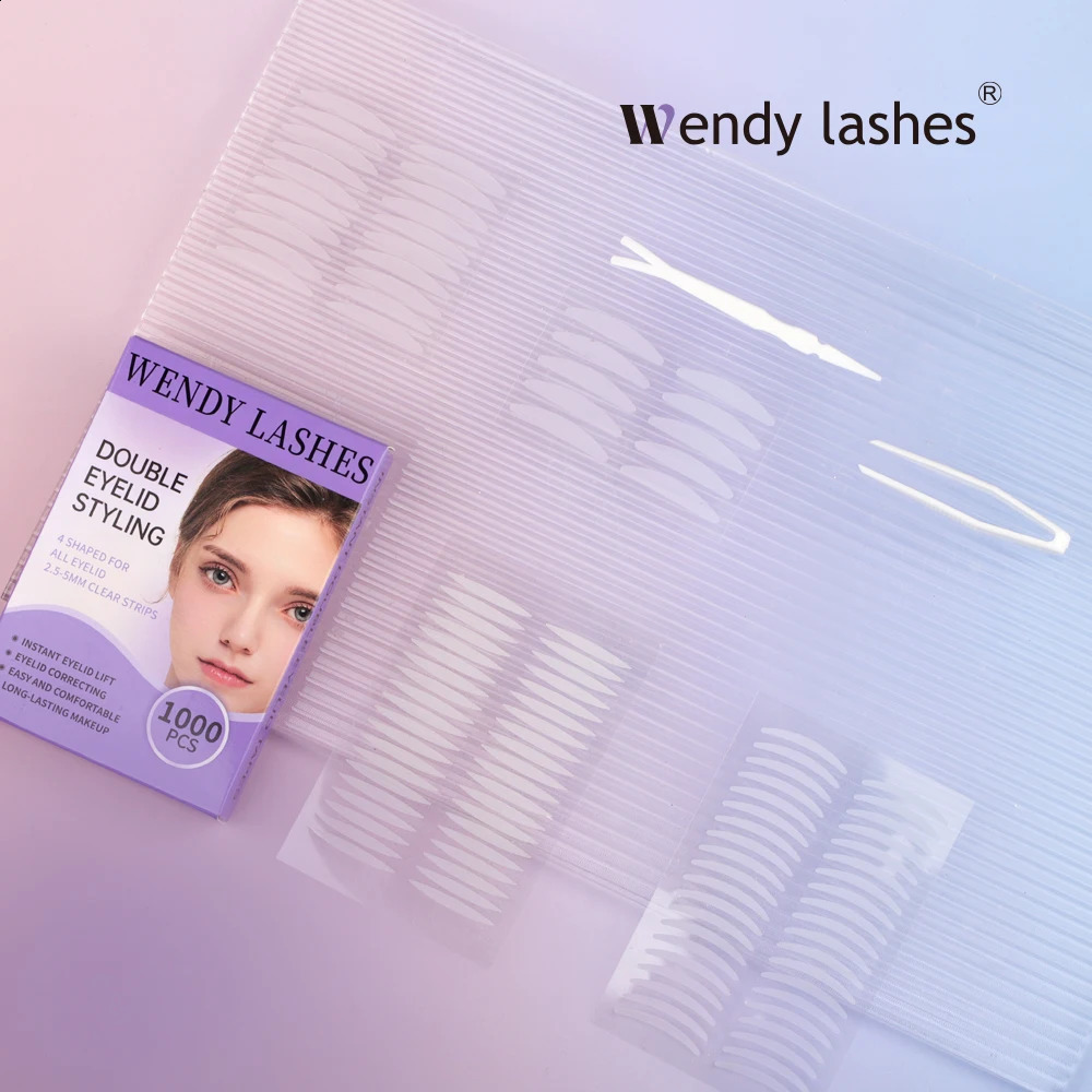 Wendy Lashes Double Eyelid Tape Sticker Self 600Pcs /1000Pcs Adhesive Eyelid Tape Stickers Makeup Clear Beige Invisible Tool 250807