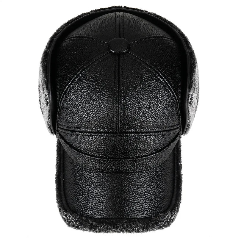 Middle-Aged And Elderly Fur Hats Men Warm Old Man Ear Protectors Lei Feng Hats And Velvet Baseball Caps 250808