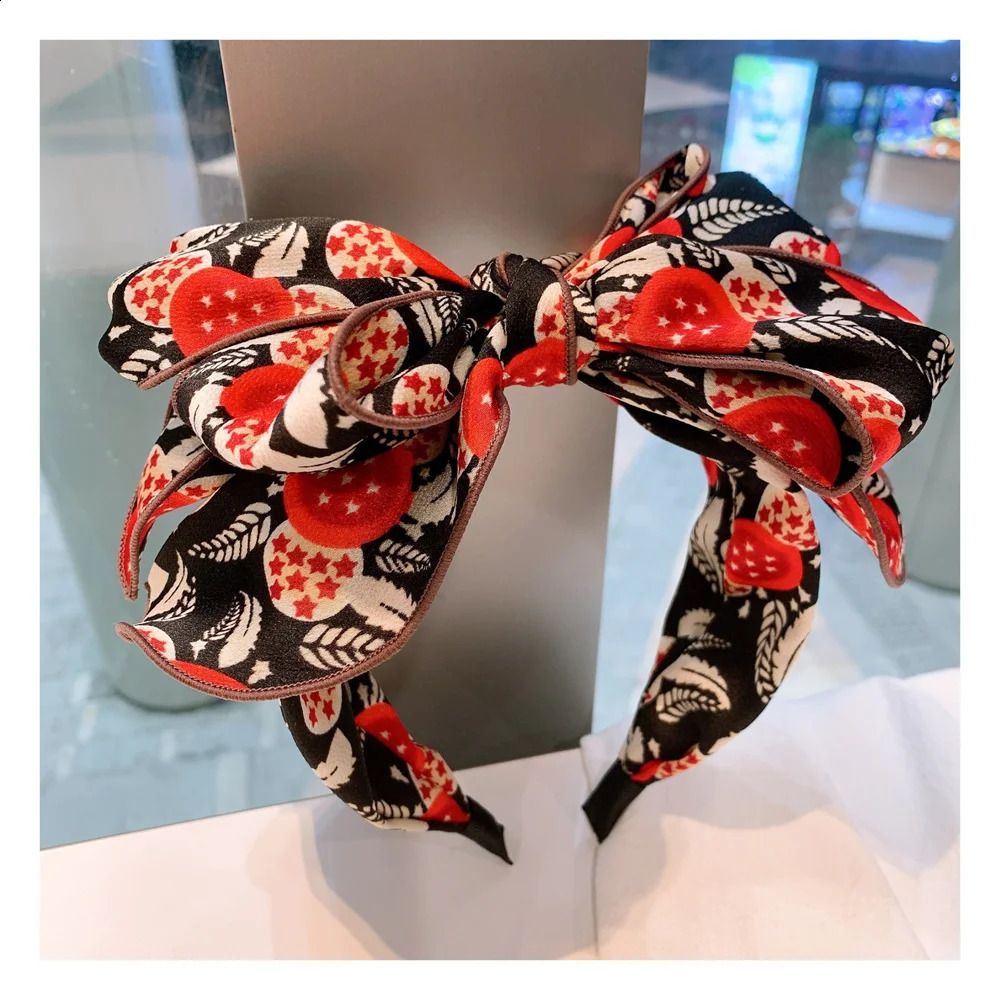 Vintage Leopard Print Headband With Big Bowknot Center for Womens Party Hair Accessory Fashionable Present Headwear 250805