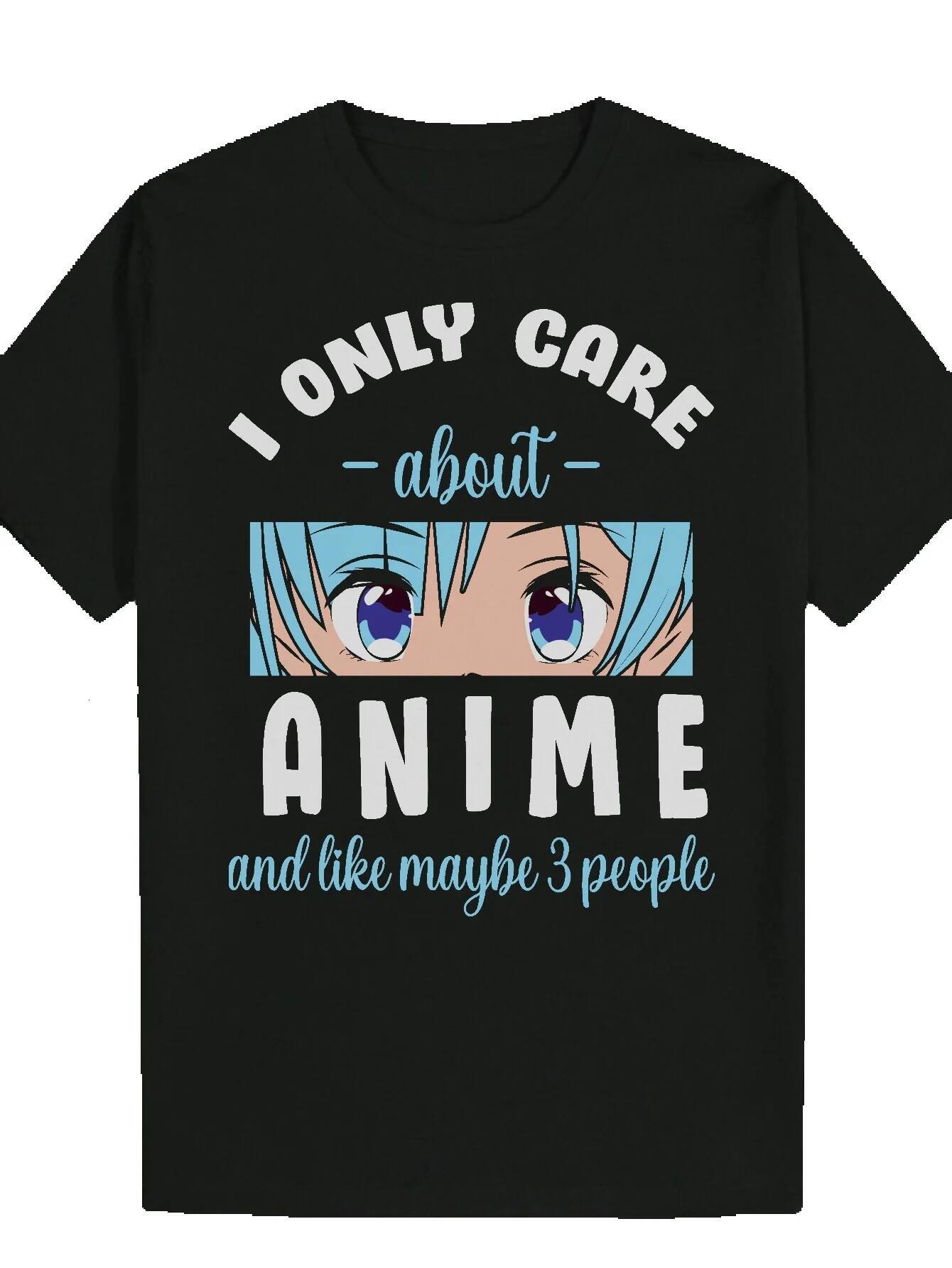 Men's Summer Casual Round Neck Polyester T-Shirt with Cartoon Pattern Print d0762